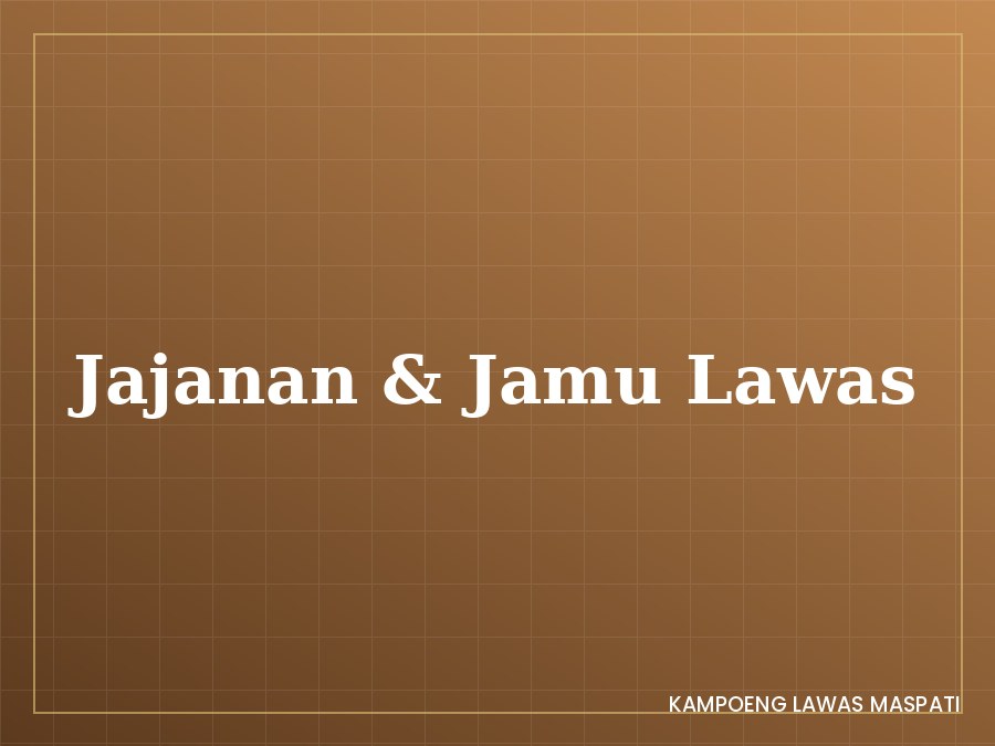 Jajanan dan jamu tradisional