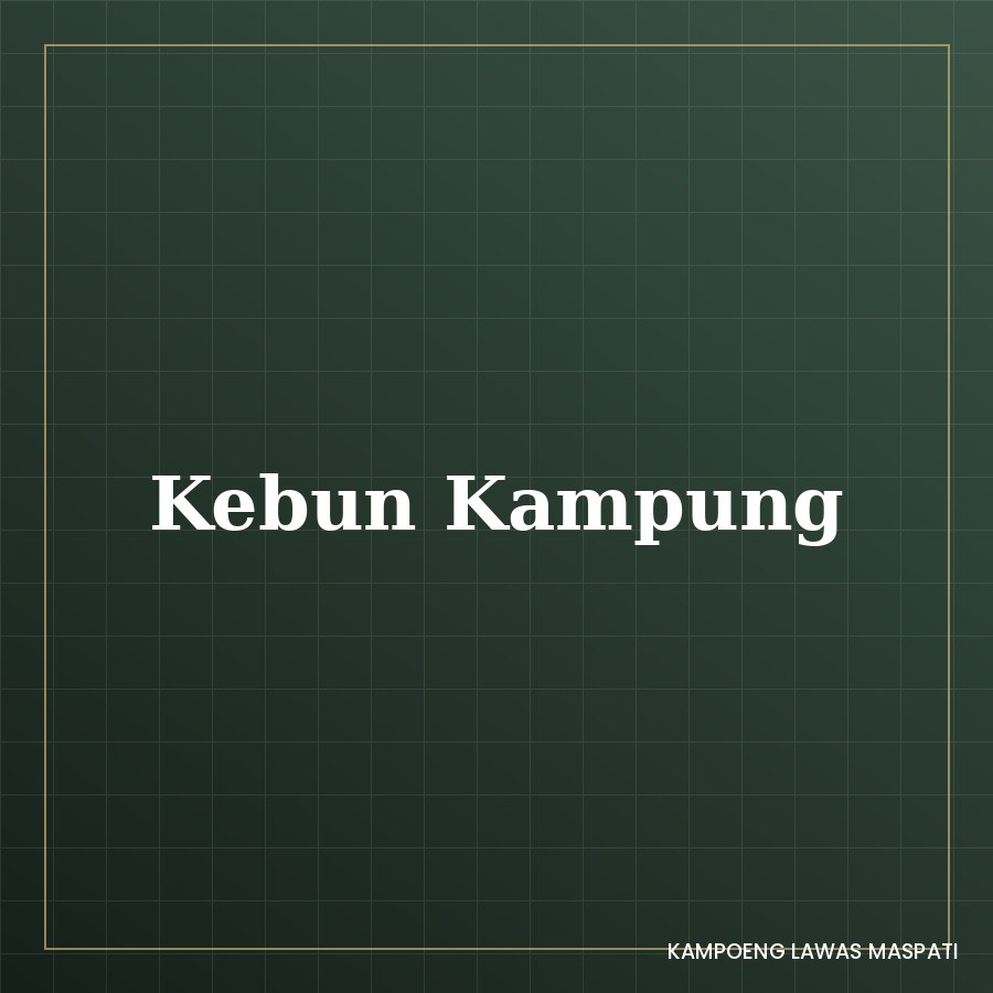 Kebun hijau di sela kampung